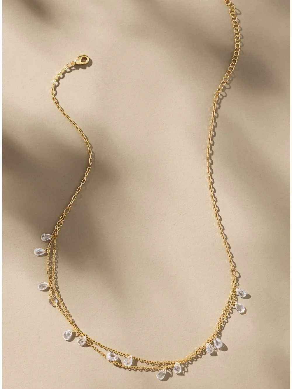 NWT Anthropologie Drippy Crystal Necklace